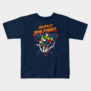 Behold the Power - Rubik's Cube Inspired Design for those who know How to Solve a Cube Kids T-Shirt
